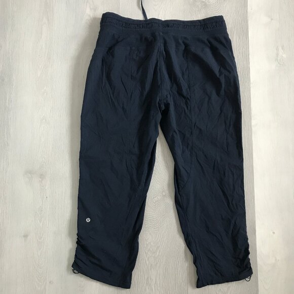 LULULEMON WOMENS STUDIO PANT BLUE CROP WIDE LEG 12 - Picture 3 of 9